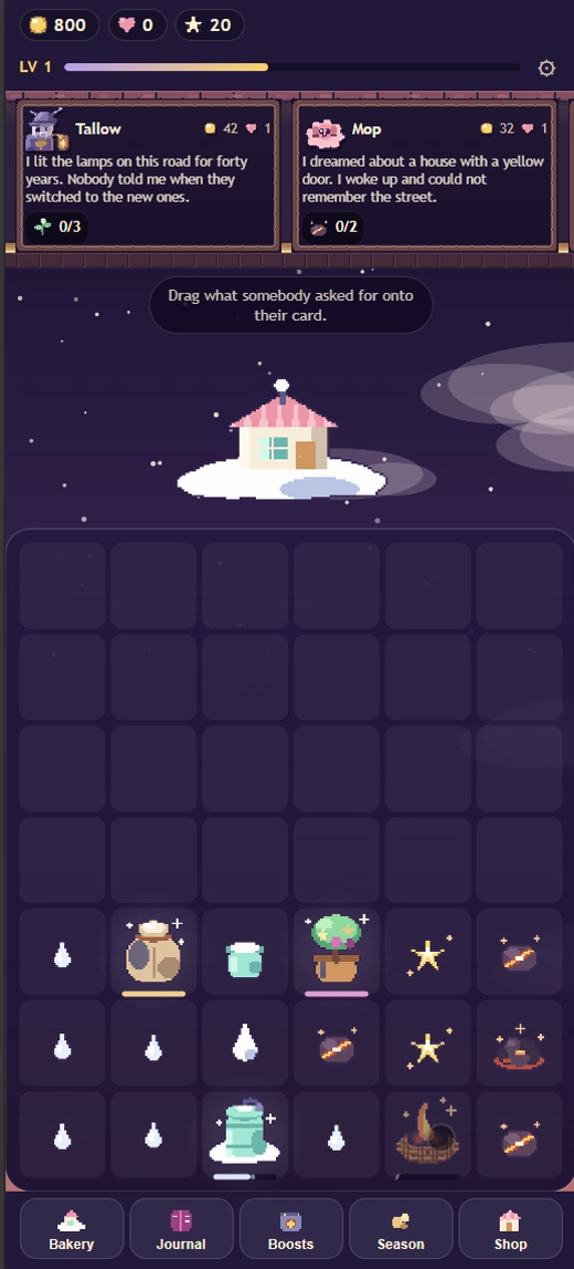 Dreamcrumb in progress
